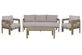SOFA SET 4 ALUMINIO 188X75X67 ESPUMA DENSIDAD 23D