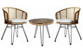 MESA SET 3 RATAN SINTETICO 56X59X76 CON COJIN