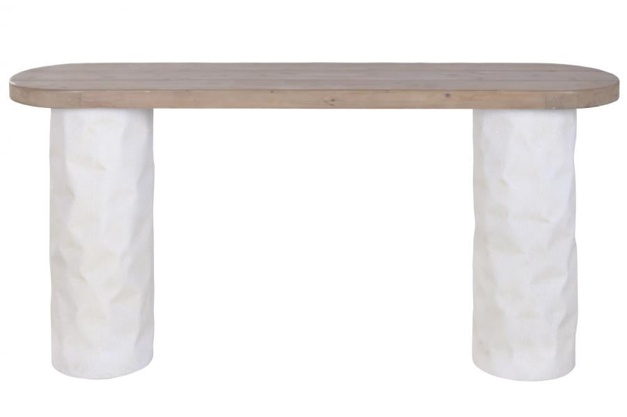 CONSOLA MADERA METAL 150X34X75