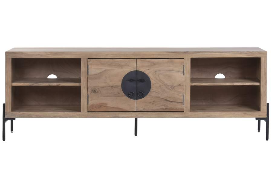MUEBLE TV ACACIA METAL 175X40X62