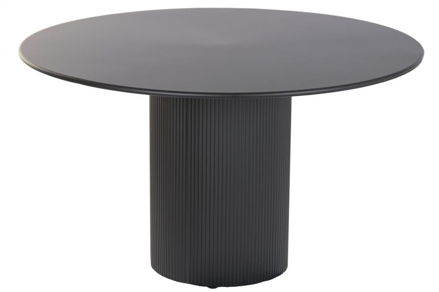 MESA REDONDA COMEDOR METAL 130X130X75 NEGRO